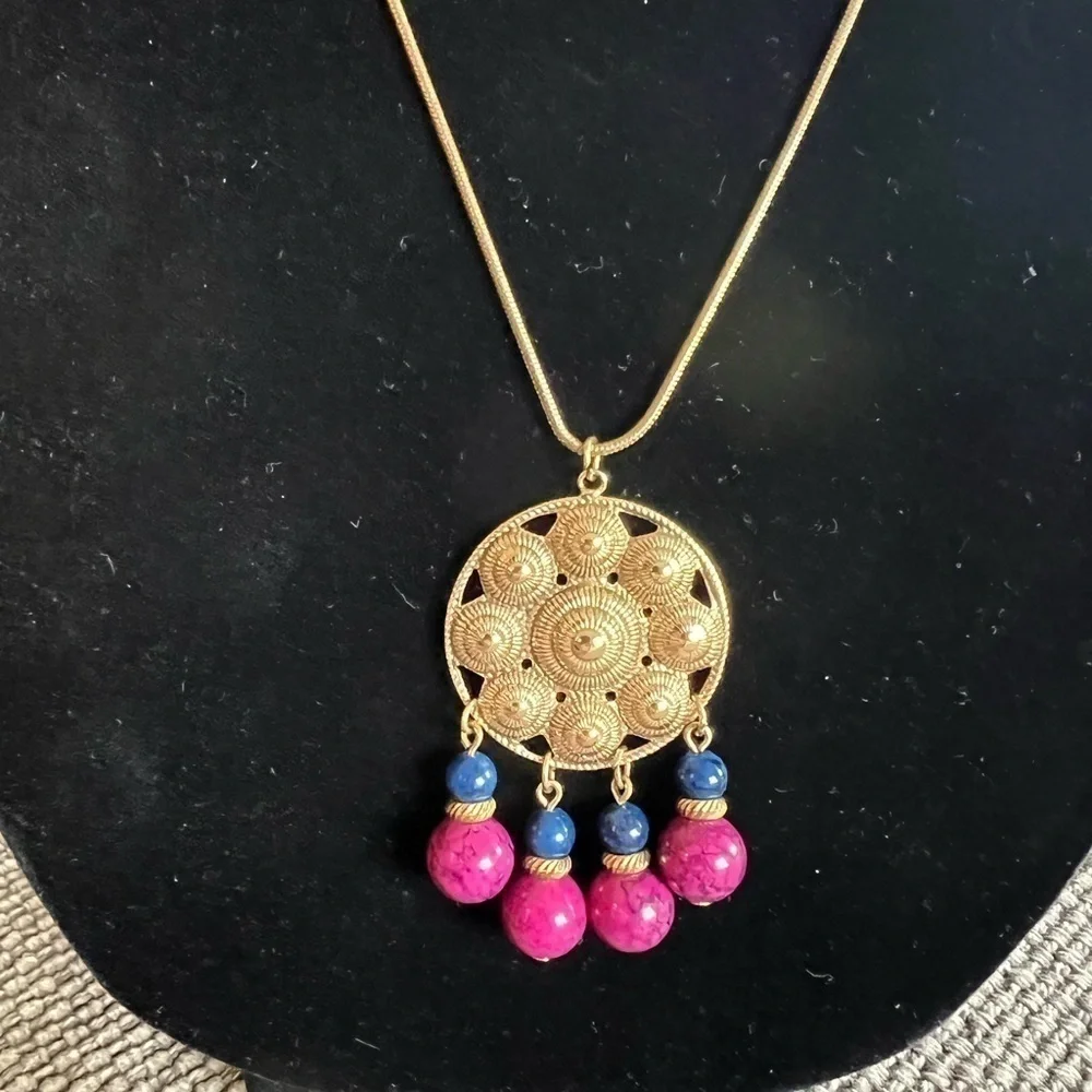 Boho layering necklace 11.5” drop